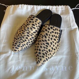 Jenni Kayne Leopard Print Pony Hair Women's Mules